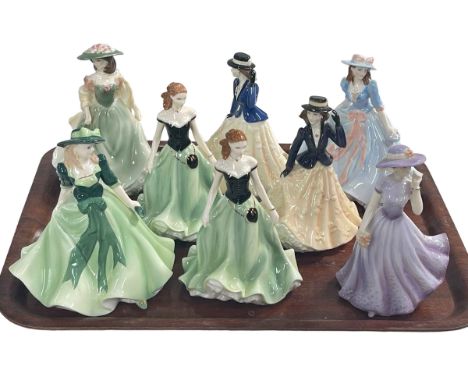 Eight small Royal Worcester ladies including Anne, Fiona, Annabel, Hannah, Holly, etc.