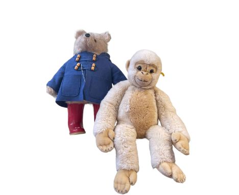 Paddington Bear and Steiff monkey.