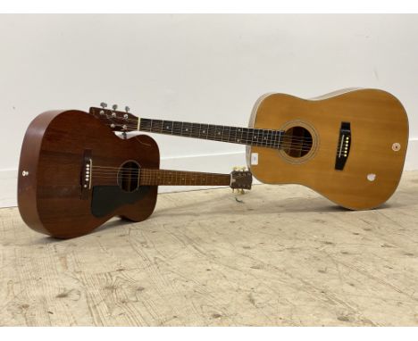 A 'Peerless' Folk model six string acoustic guitar, No. 3163, made in Japan (L100cm) together with a 'Westfield' six string a