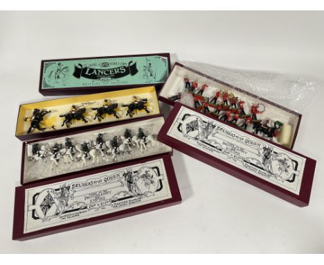 A boxed set of Britains 1st Duke of York own Lancers and two boxed sets of the Queens own Rajput light Infantry, all in as ne