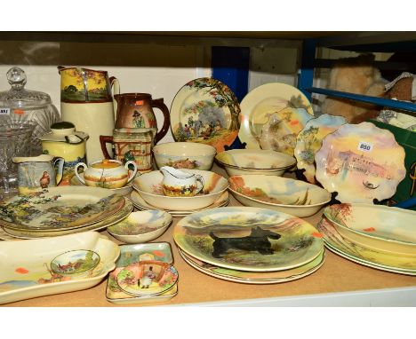 A COLLECTION OF ROYAL DOULTON SERIES WARE, to include 'Coaching' scenes, 'The Cotswold Shepherd', 'The Jester', 'Gaffers', 'F