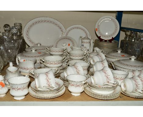 PARAGON 'HARMONY' DINNER/TEAWARES, to include coffee pot, cream jug and sugar, small teapot, milk jug and sugar, four covered