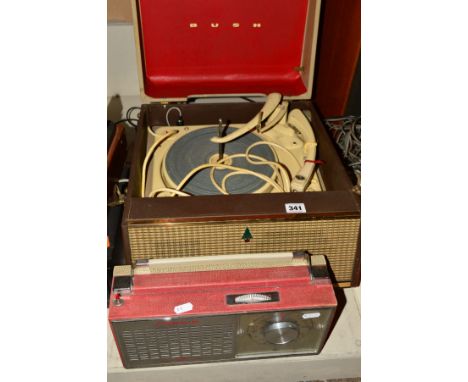 A BUSH SRP 31 VINTAGE RECORD PLAYER, fitted with a Garrard RC121 Mk 2 turntable and a Perdio PR100 Vintage Radio