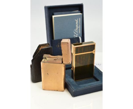  TWO S.T. DUPONT LIGHTERS, the first a Laque De Chine lighter, base stamped 'S.T. Dupont Paris Made in France Laque De Chine 