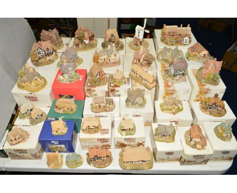 THIRTY SIX LILLIPUT LANE SCULPTURES FROM THE MIDLANDS COLLECTION, (31 boxed), 'Anne Hathaway 1989' (chip to greenery), 'Lapwo