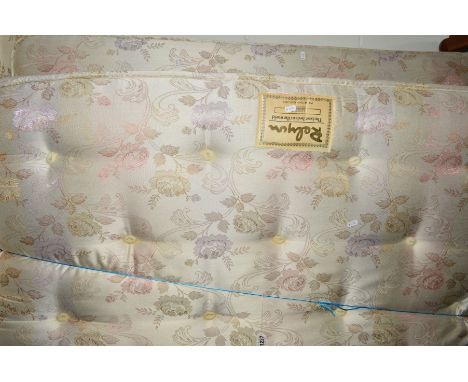 A RELYON 4' 6'' DIVAN BED AND MATTRESS