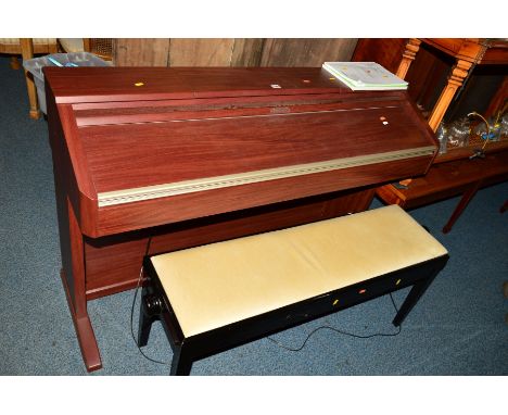 A CELVIANO AP-500 DIGITAL PIANO and a rise and fall duet piano stool (manual included and a music sheet) (2)