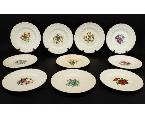 Copeland Spode Collection of Ten Hand Painted and Signed Bermuda Flower Plates 10 handpainted Bermuda flower plates with wide