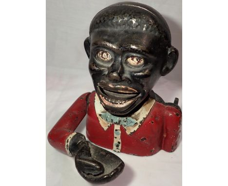 Vintage cast iron automaton money box. P&amp;P Group 1 (£14+VAT for the first lot and £1+VAT for subsequent lots) 