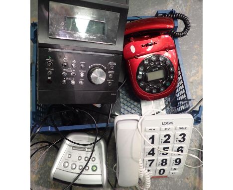 Quantity of phones and a Wharfedale radio. Not available for in-house P&amp;P 