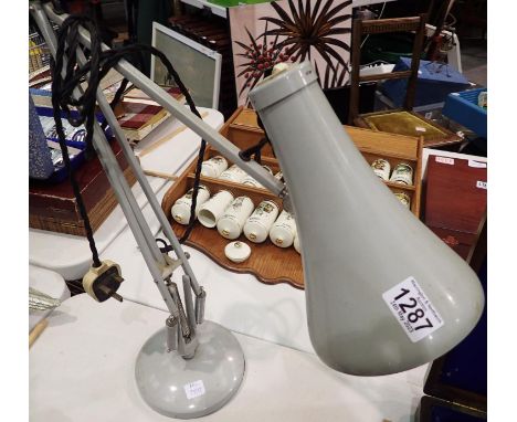 Herbert Terry anglepoise lamp with base. All electrical items in this lot have been PAT tested for safety and have passed. Th