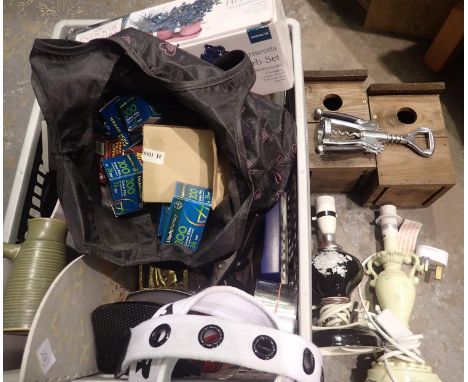 Quantity of mixed items to include bird boxes. All electrical items in this lot have been PAT tested for safety and have pass