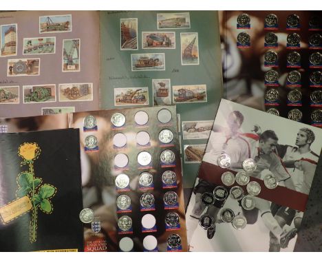 Mixed commemorative sporting coins. P&amp;P Group 2 (£18+VAT for the first lot and £3+VAT for subsequent lots)