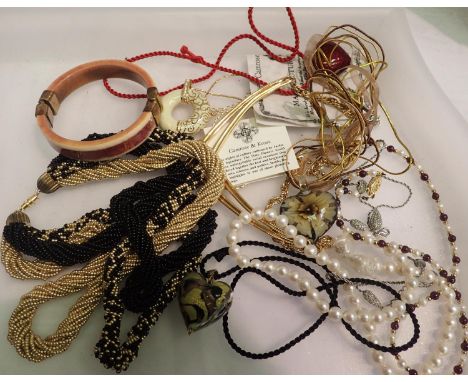 Mixed costume jewellery, mostly pendant necklaces. P&amp;P Group 1 (£14+VAT for the first lot and £1+VAT for subsequent lots)