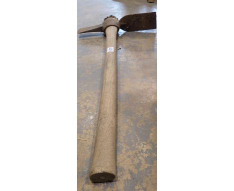 Large wood handled pick-axe. Not available for in-house P&amp;P. 