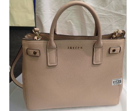 Jaeger ladies pink handbag. P&amp;P Group 1 (£14+VAT for the first lot and £1+VAT for subsequent lots) 