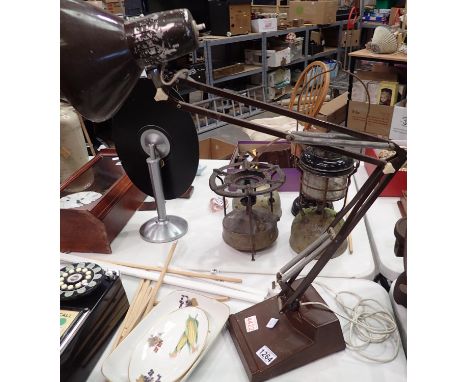 Waso Ledu anglepoise lamp with base. All electrical items in this lot have been PAT tested for safety and have passed. This d
