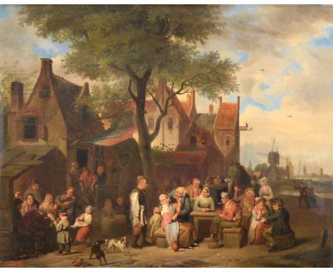Jan Hendrik van Grootvelt (1808-1855) Dutch Outside the inn Signed and dated 1841, oil on panel, 44.5cm by 57.5cm   Provenanc