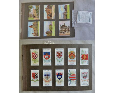 W D & H O Wills Ltd Public Schools 1927 set L 25/25 EX; School Arms 1906 set 50/50 EX 2 sets