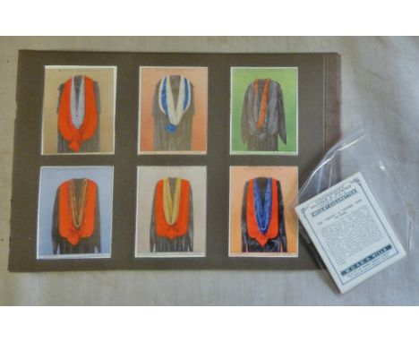 W D & H O Wills Ltd University Hoods & Gowns 1928 set L25/25 EX