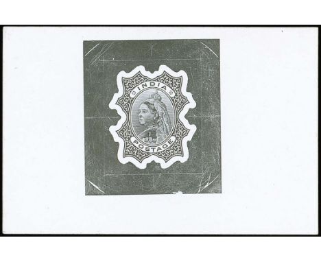 (x) 1895 High ValuesDie ProofsMaster of the vignette with uncleared surrounds, in black on glazed card (92x60mm.); thinned pa