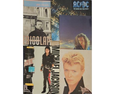 Music 6 collection programmes, Dire Straits, Eric Clapton, AC/DC, Michael Jackson, David Bowie, Simply Red. Good condition. A