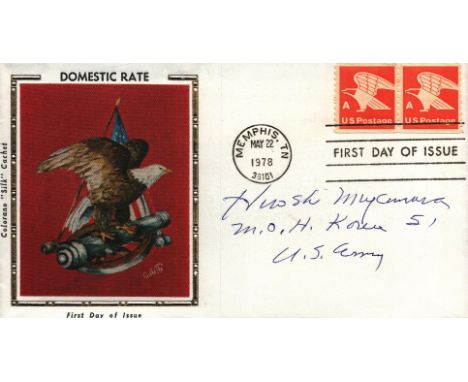 Hiroshi Miyamura signed Domestic Rate FDC. MAY 1978. Hiroshi Hershey Miyamura (October 6, 1925 - November 29, 2022) was a Uni