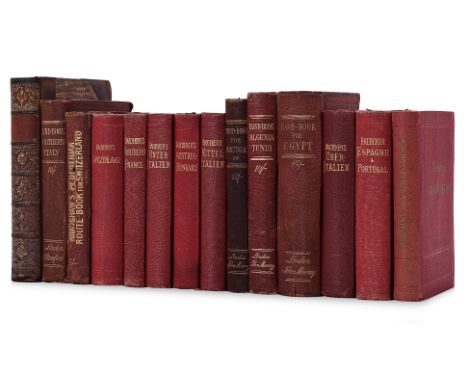 BAEDEKER; MURRAY AND OTHER TRAVEL GUIDE BOOKS
Comprising: Baedeker - Switzerland, 1911; Northern France, 1905; Unteritalien S
