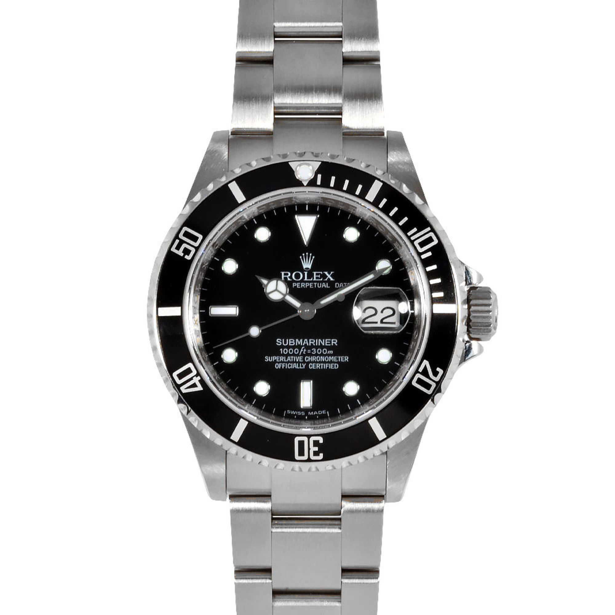 Rolex ROLEX 16610 Submariner M serial number manufactured around 2007-2008 Automatic watch Black dia