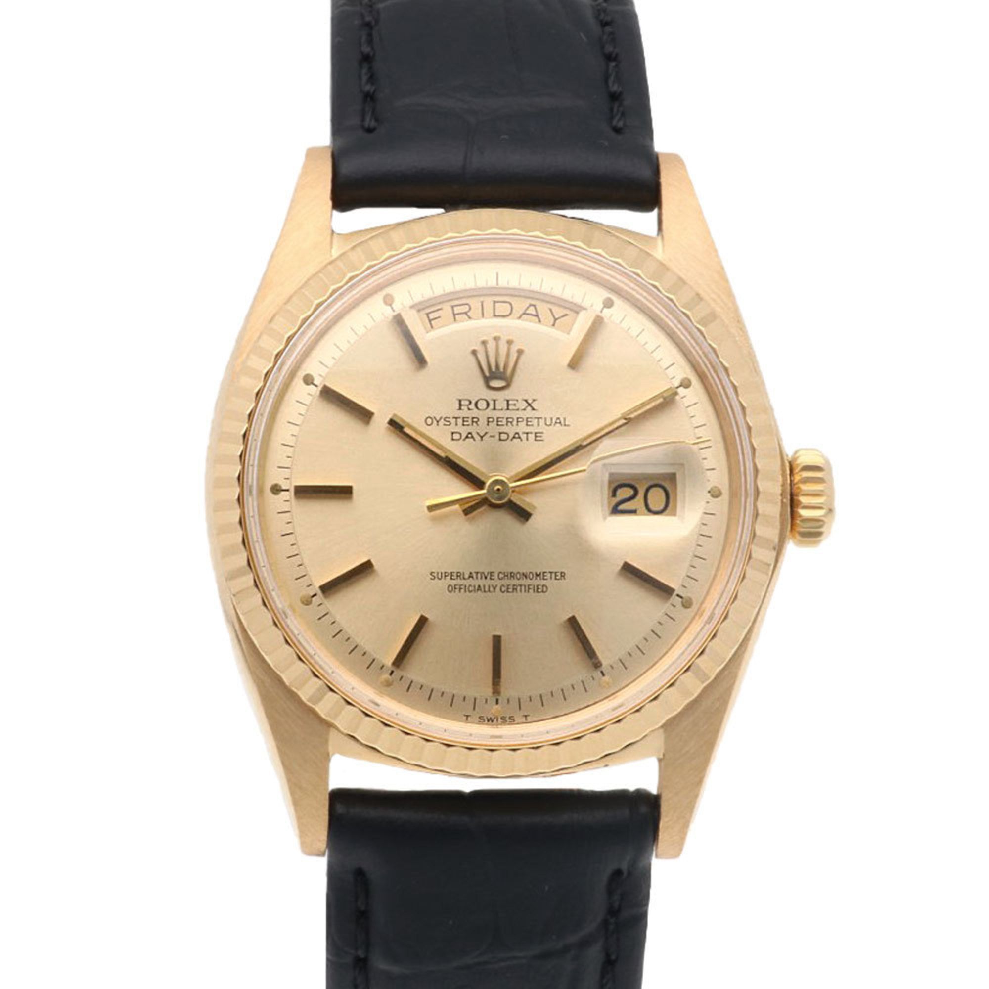 Rolex Day-Date Oyster Perpetual Watch, 18K 1803 Automatic, Men's, ROLEX No. 28, 1969, Overhauled