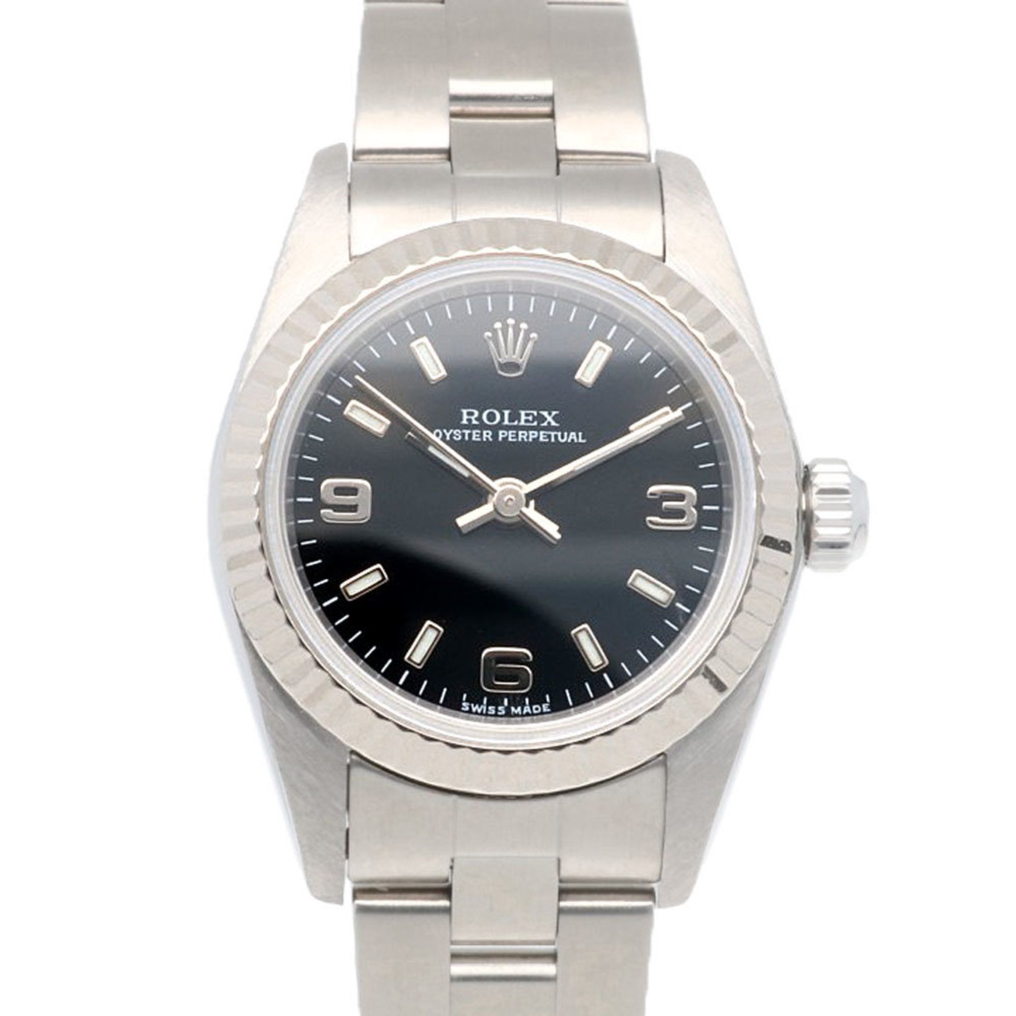 Rolex Oyster Perpetual Watch, Stainless Steel, 76094, Automatic, Women's, ROLEX K-Serial, 2001 Model