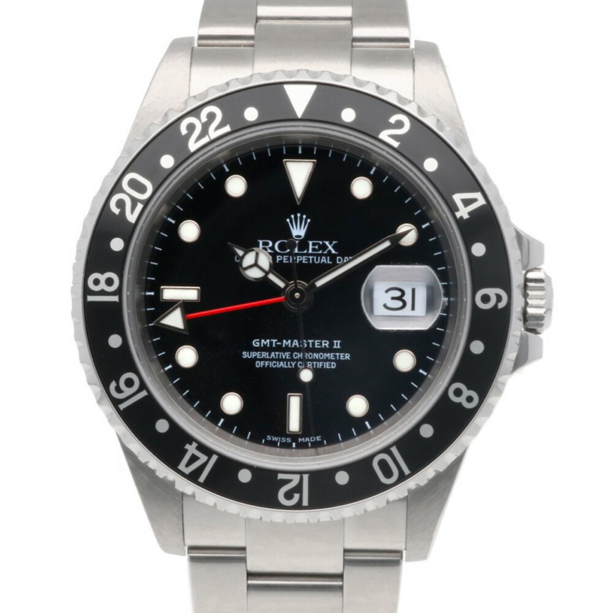 Rolex GMT Master II Oyster Perpetual Watch Stainless Steel 16710 Automatic Men's ROLEX Y-Serial 2002