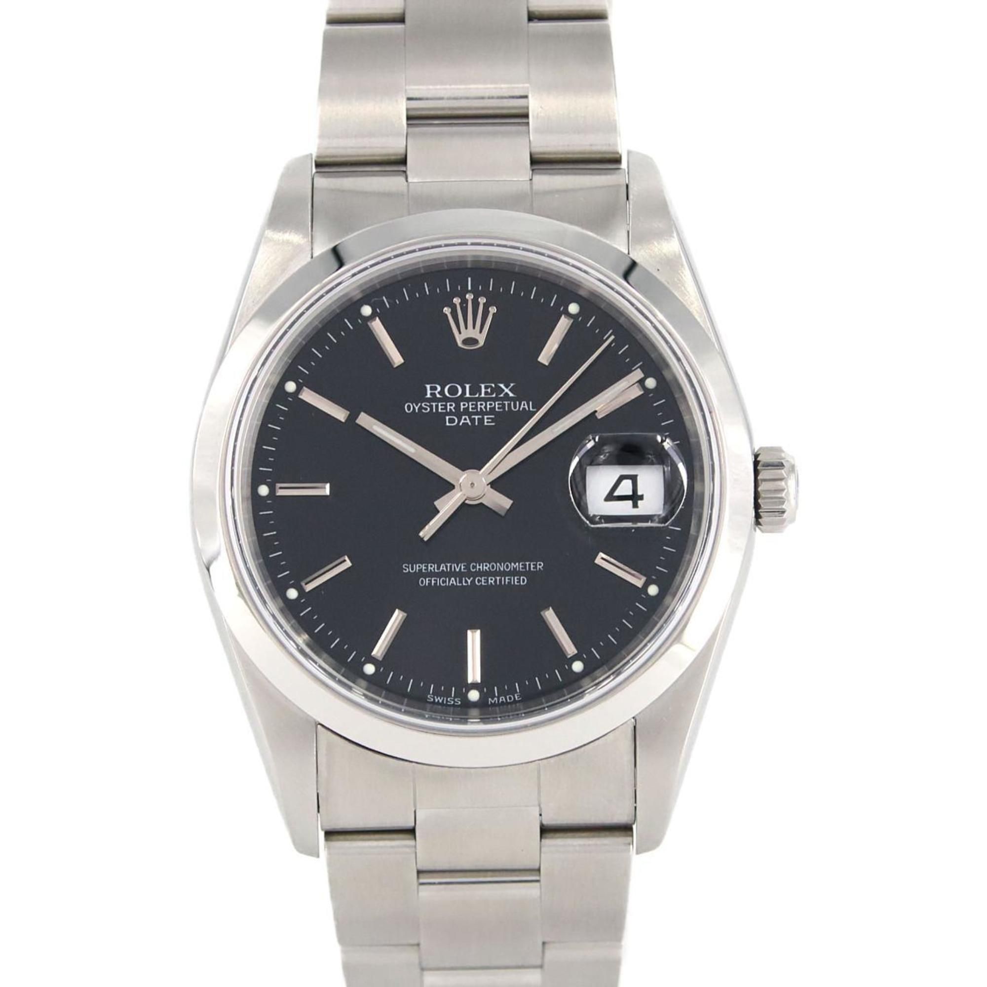 Rolex Oyster Perpetual Date 15200 SS Automatic Watch Z Series