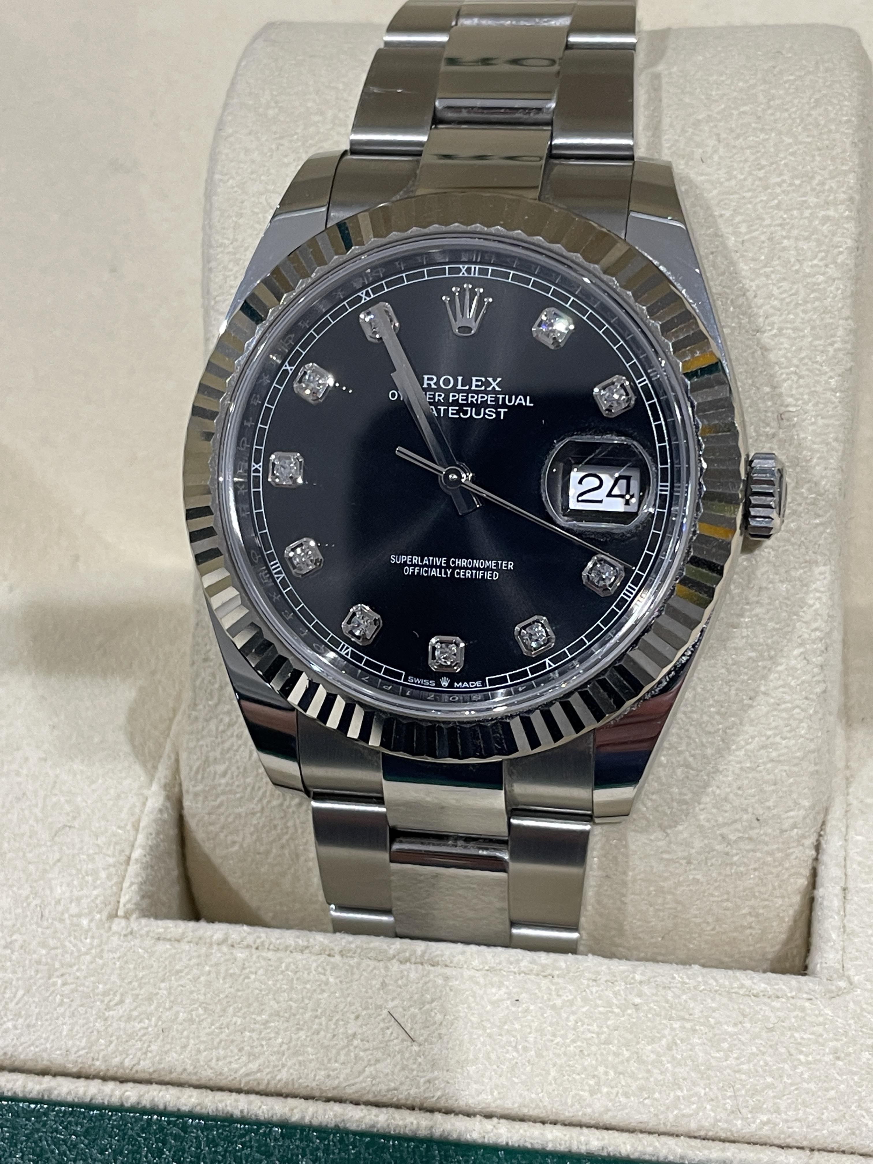 Rolex Oyster Perpetual DateJust 41mm - Ref: 126334 Factory Diamonds