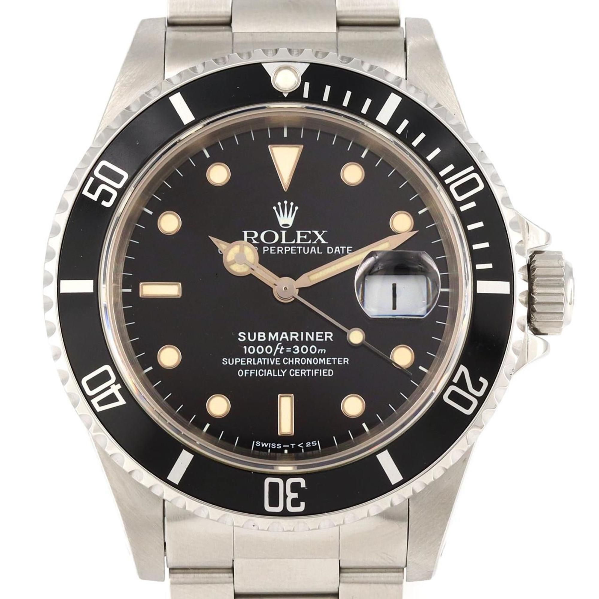 Rolex Submariner Date 16610. Stainless steel watch, automatic, S-number