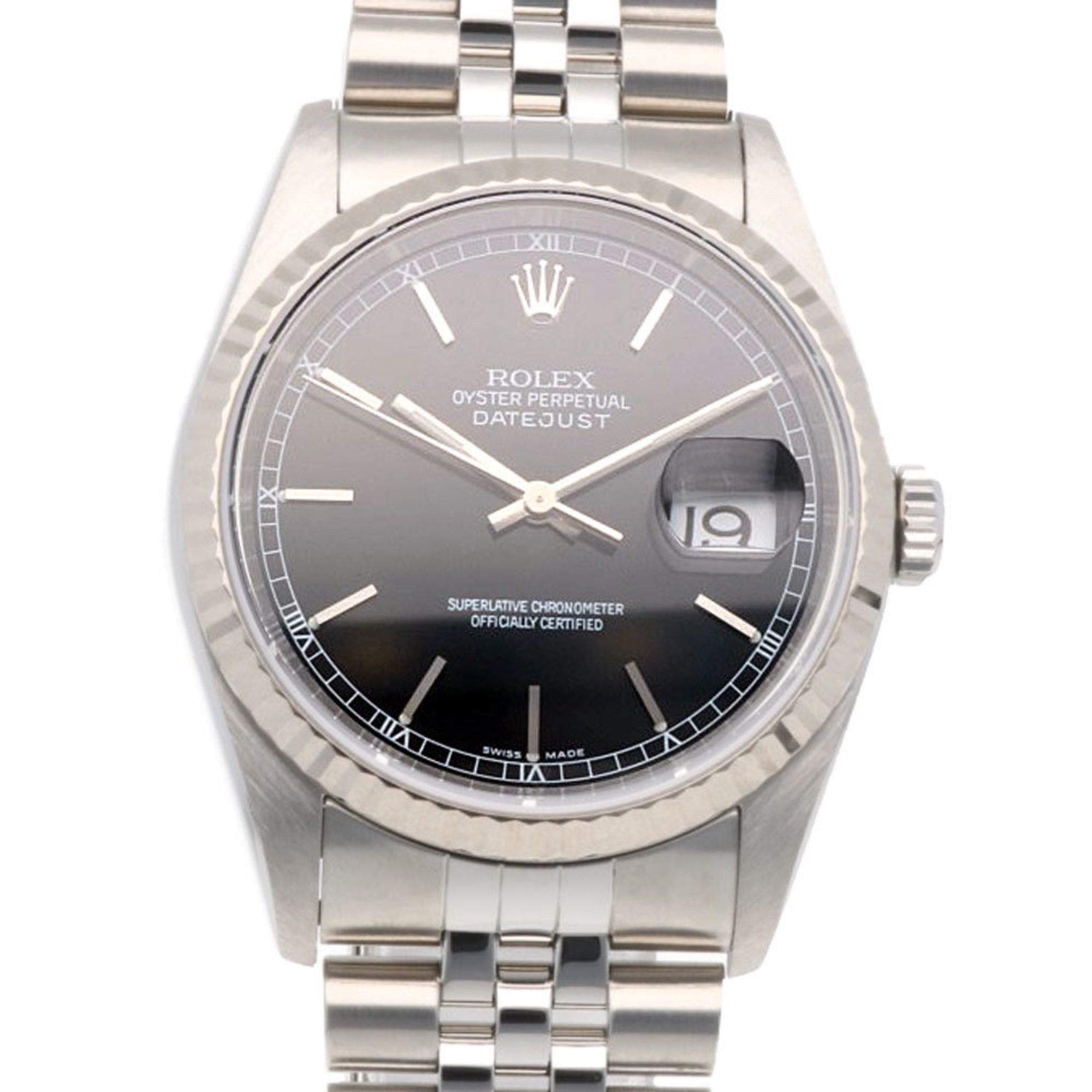 Rolex Datejust Oyster Perpetual Watch, Stainless Steel 16234, Automatic, Men's, ROLEX F-Serial, 2003