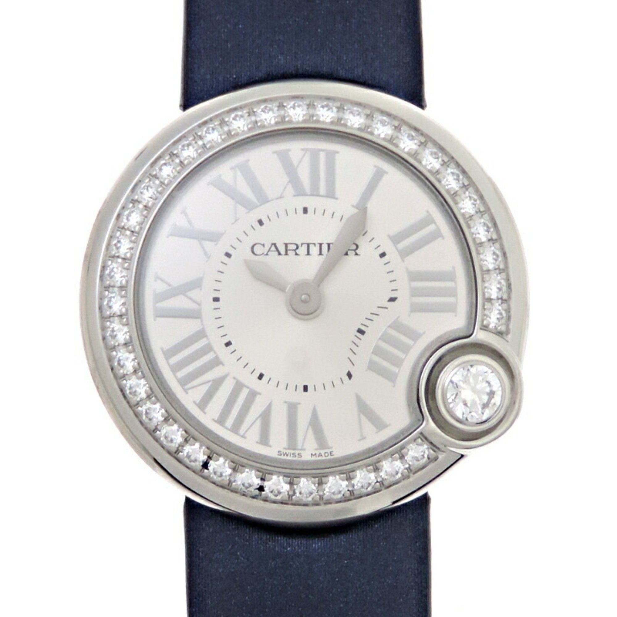 Cartier Ballon Blanc de Watch 26MM Diamond Ladies Wristwatch W4BL0002