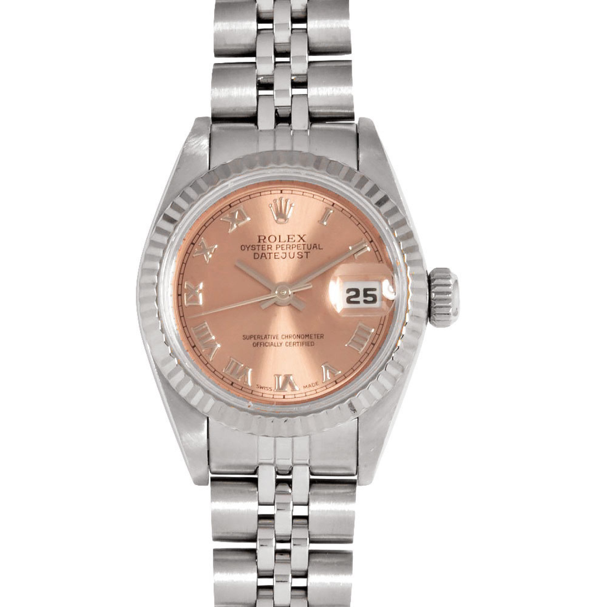 Rolex ROLEX 69174 Datejust W number (manufactured around 1995) Automatic watch Pink dial WG x SS Lad