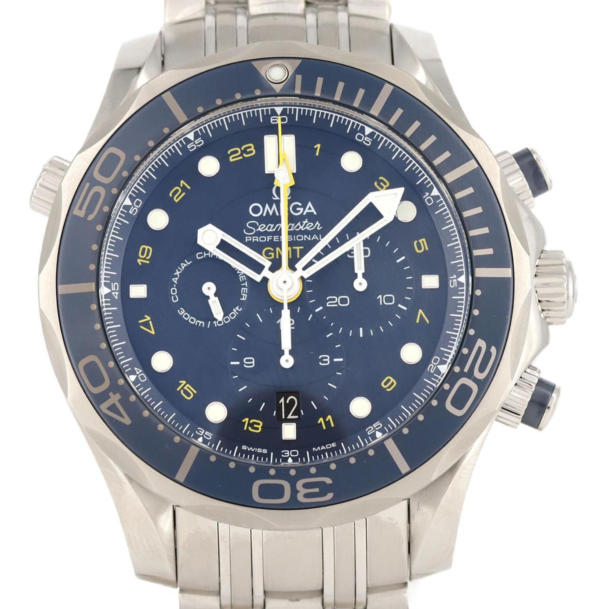 Omega Seamaster Diver 300M GMT Chronograph 212.30.44.52.03.001 SS Wristwatch Automatic