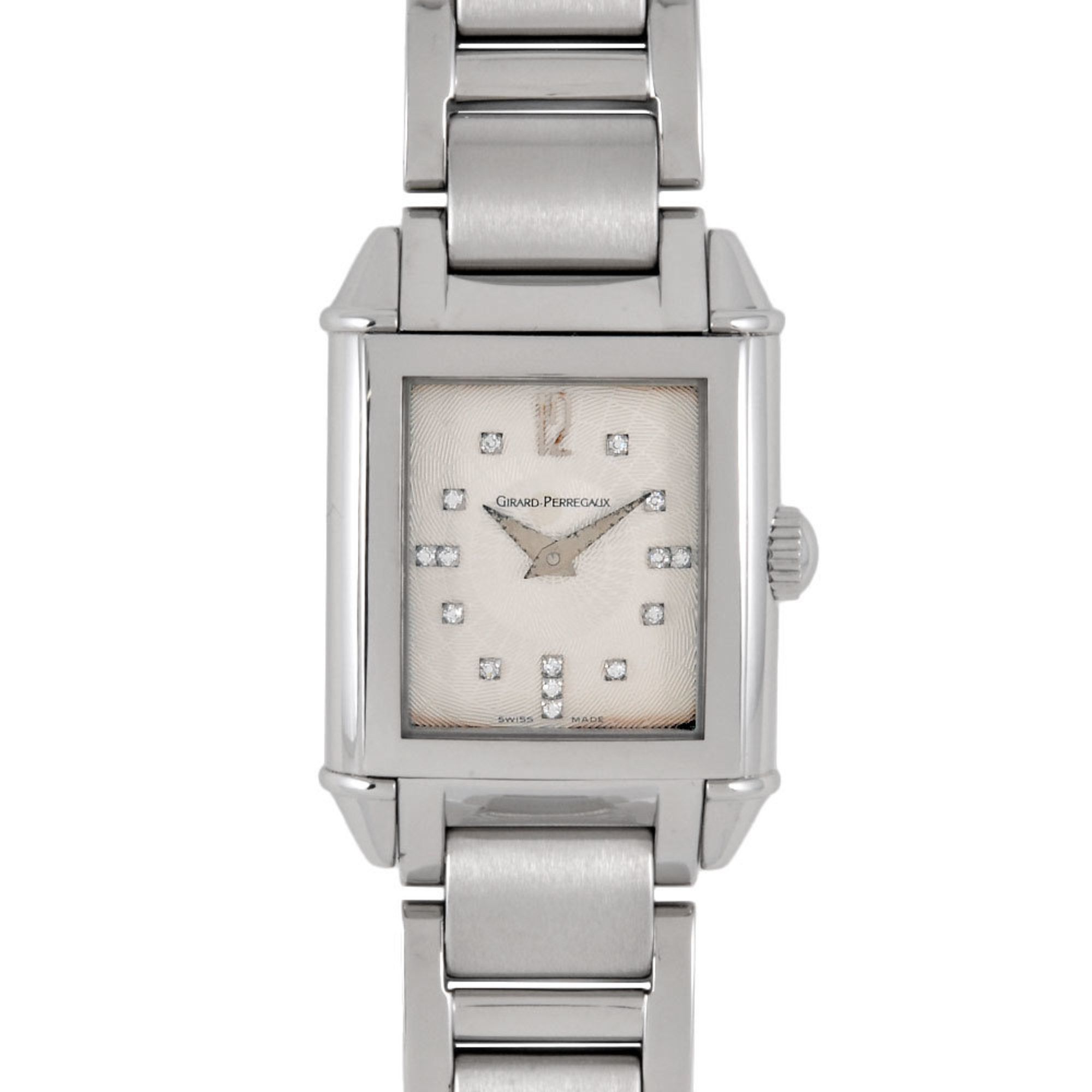 Girard Perregaux 2589 Watch, Silver Dial, Hand-wound, Diamond Index, Women's