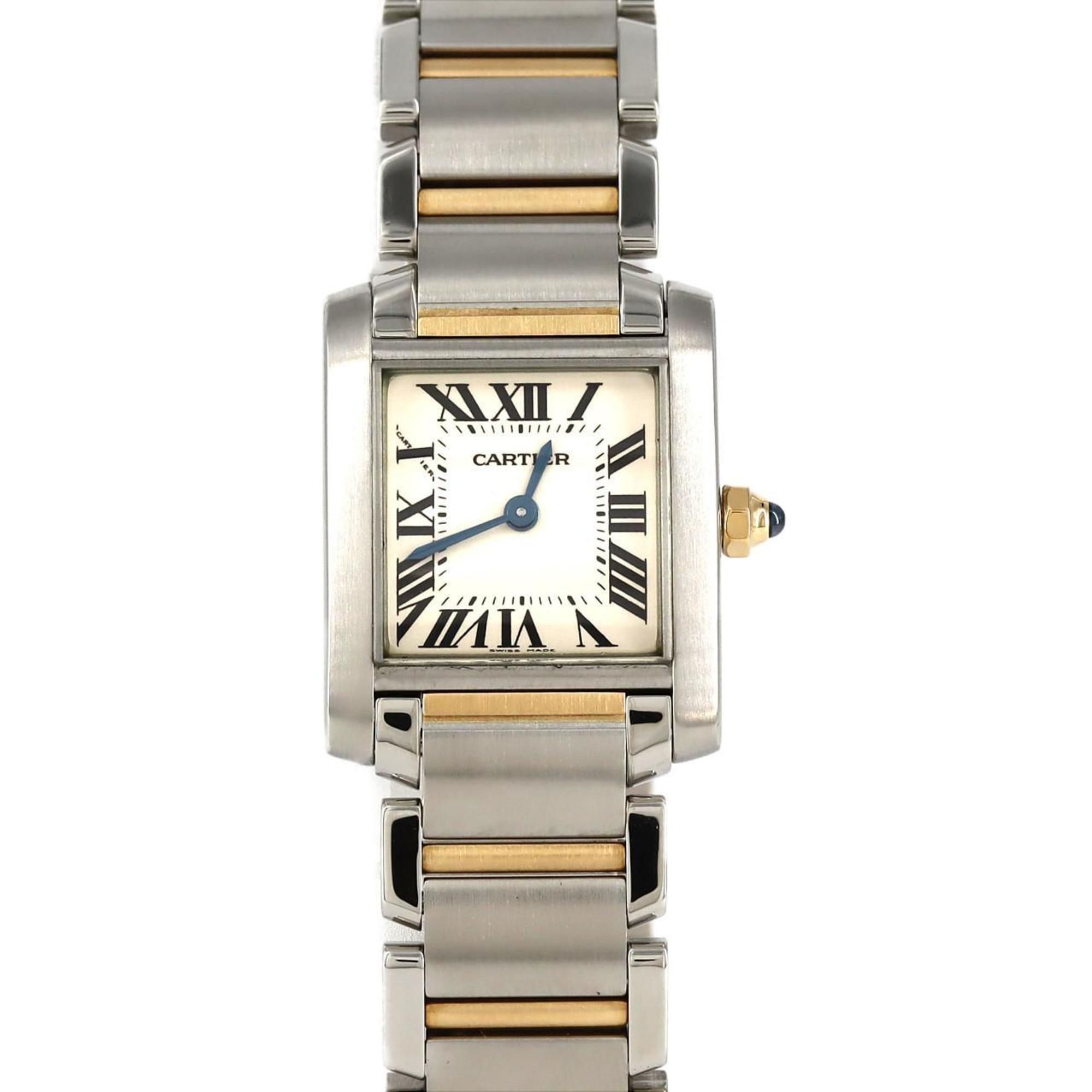 Cartier Tank Francaise SM Combi W51007Q4 SSxYG Wristwatch Quartz