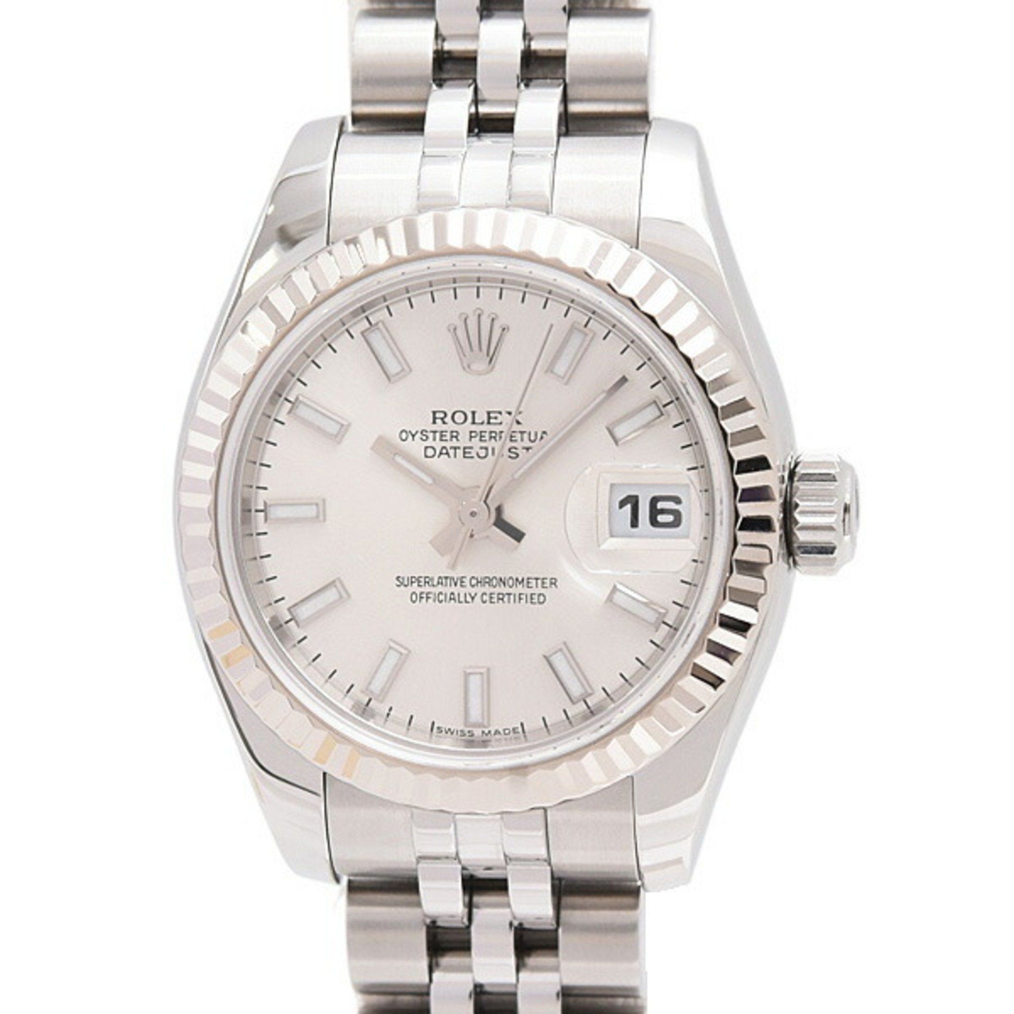 Rolex Watch Ladies Datejust Automatic D Serial Silver Dial SS x WG ROLEX 179174