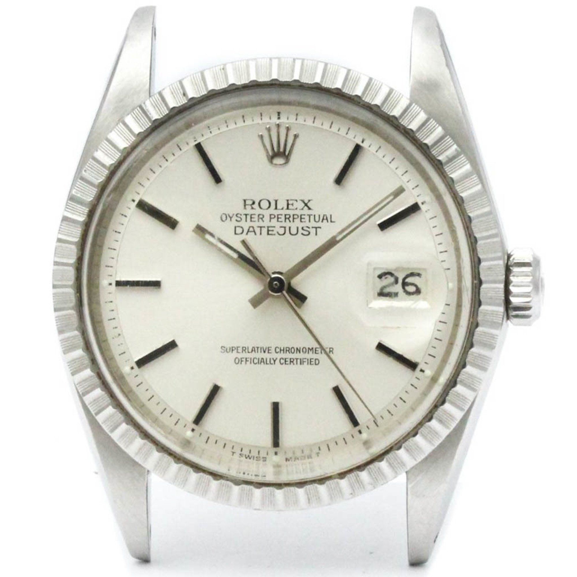Vintage ROLEX Datejust 1603 Steel Automatic Mens Watch Head Only