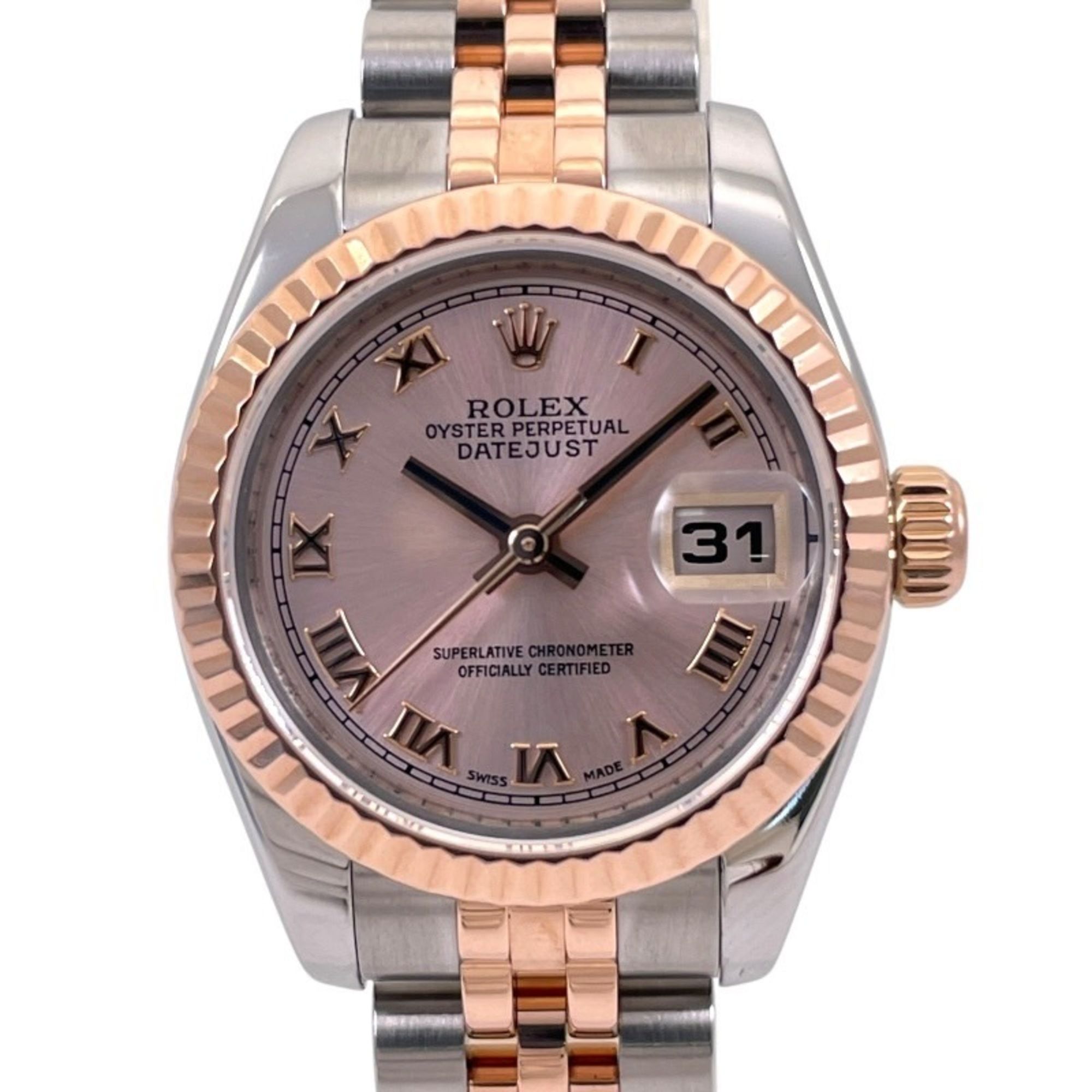 ROLEX Rolex Datejust 26 179171 Watch, Stainless Steel, PG, Women's