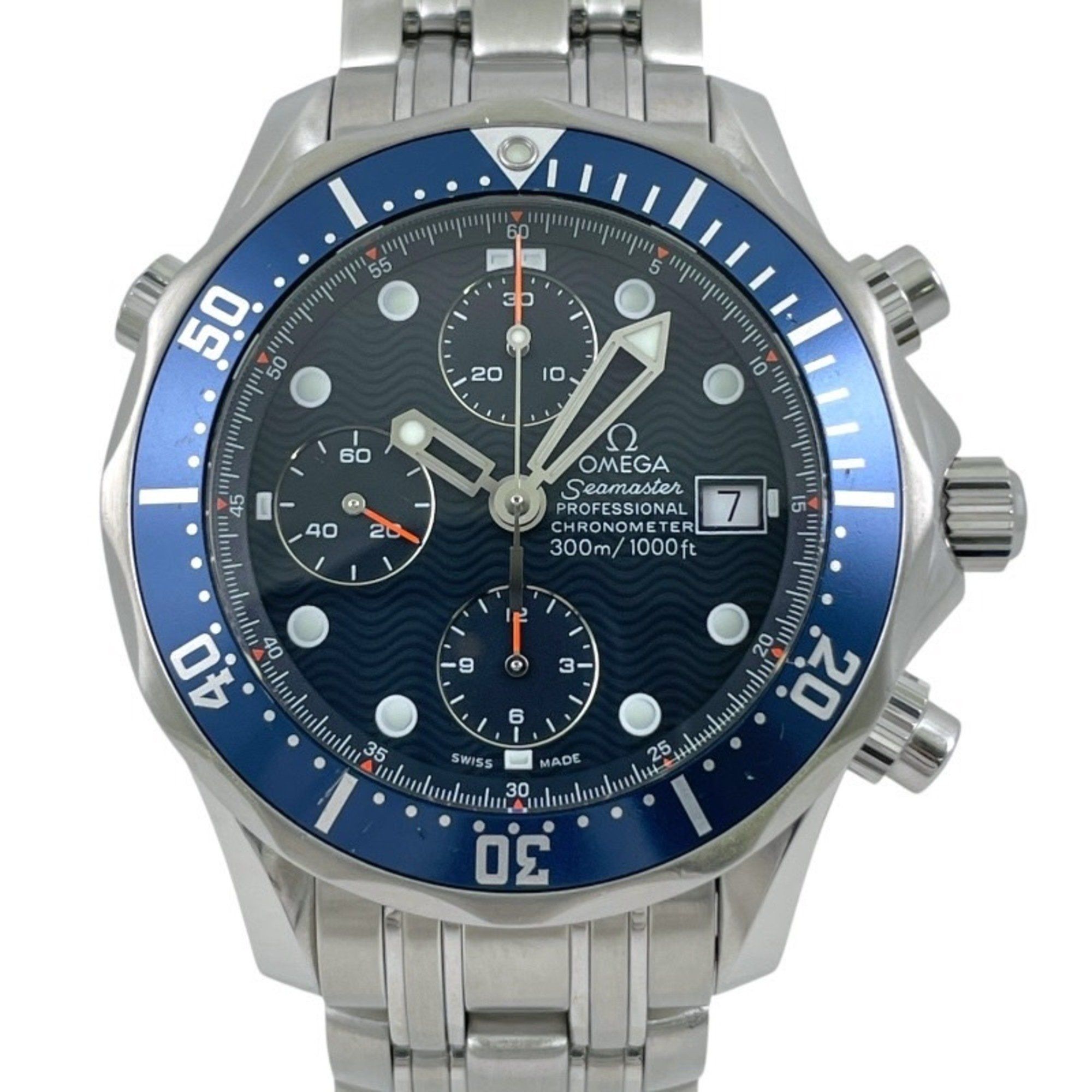 OMEGA Seamaster Professional 2599.80 Stainless Steel Men's Watch, 300m/1000ft, Blue Dial, Automatic