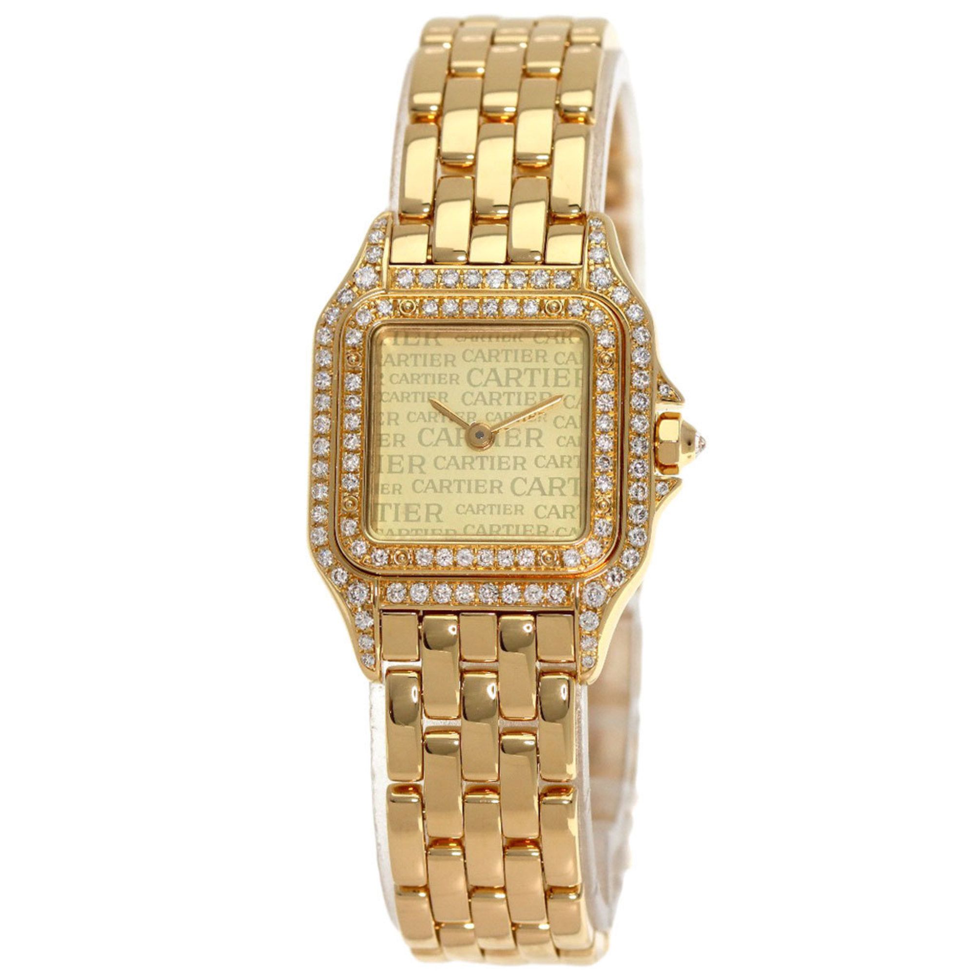 Cartier Panthere SM Diamond Watch K18 Yellow Gold K18YG Ladies