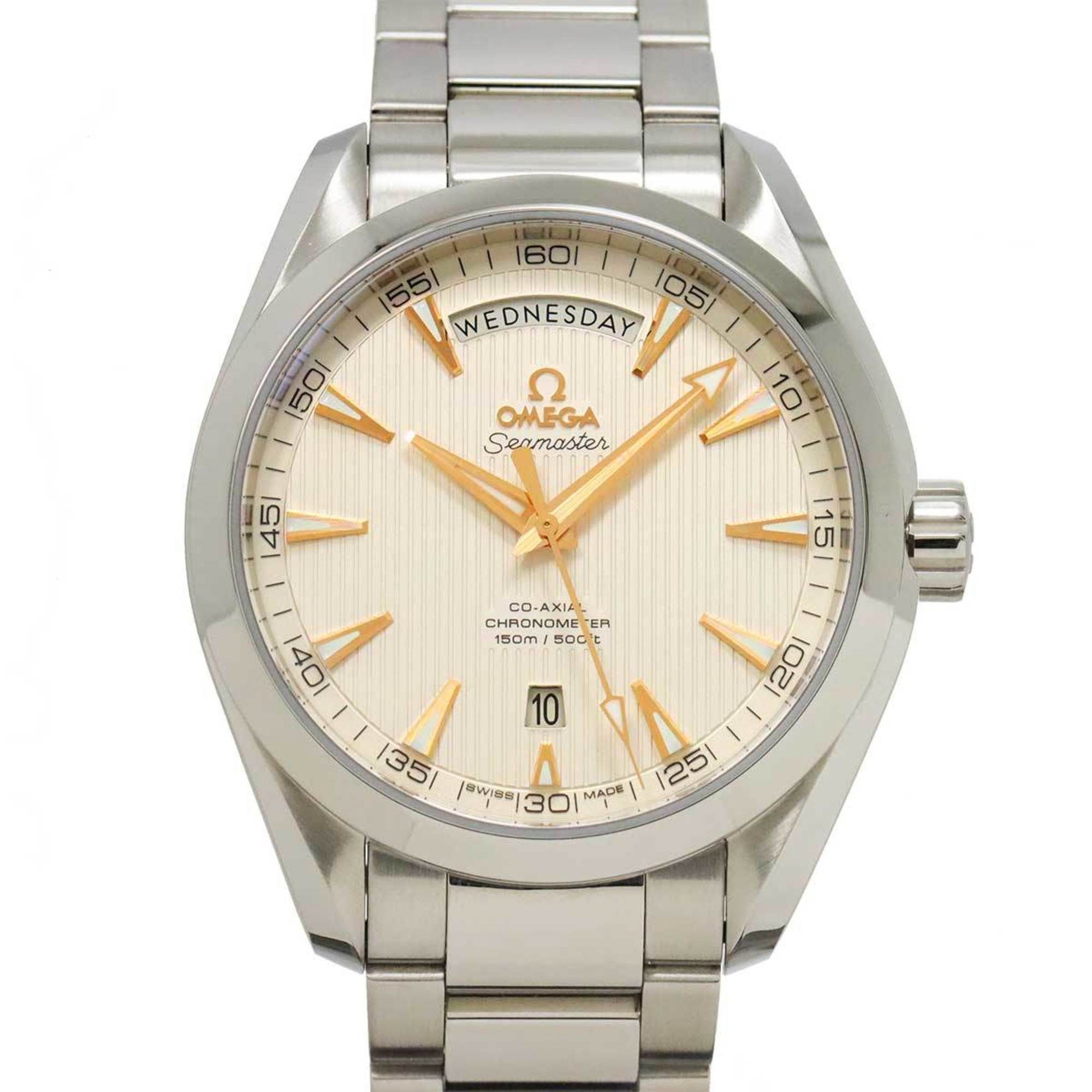 OMEGA Seamaster Aqua Terra Co-Axial 231 10 42 22 02 001 Men's Watch Day Date Silver Automatic