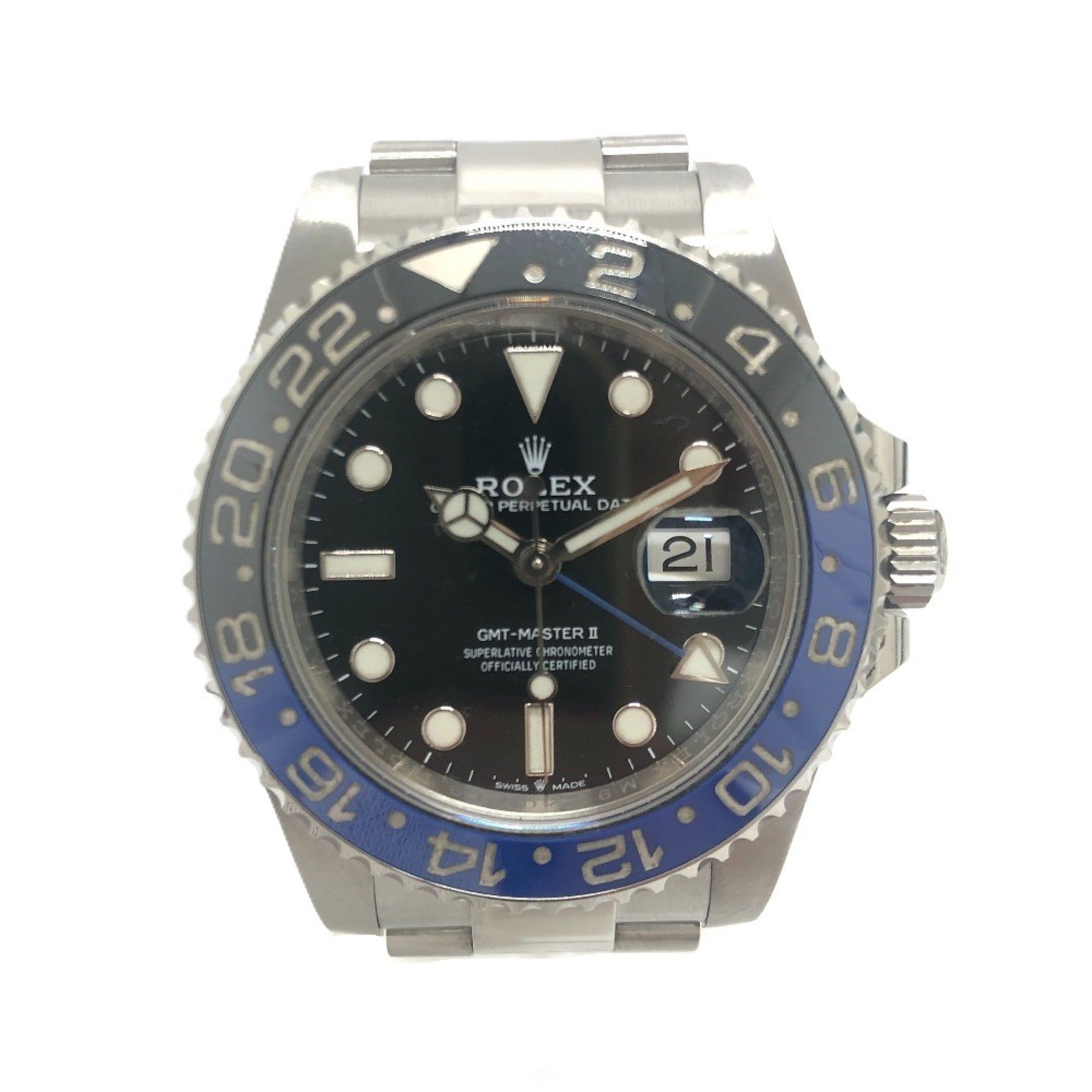 ROLEX 126710BLNR GMT Master II Automatic Winding Oyster Bracelet Random Number Wristwatch Stainless