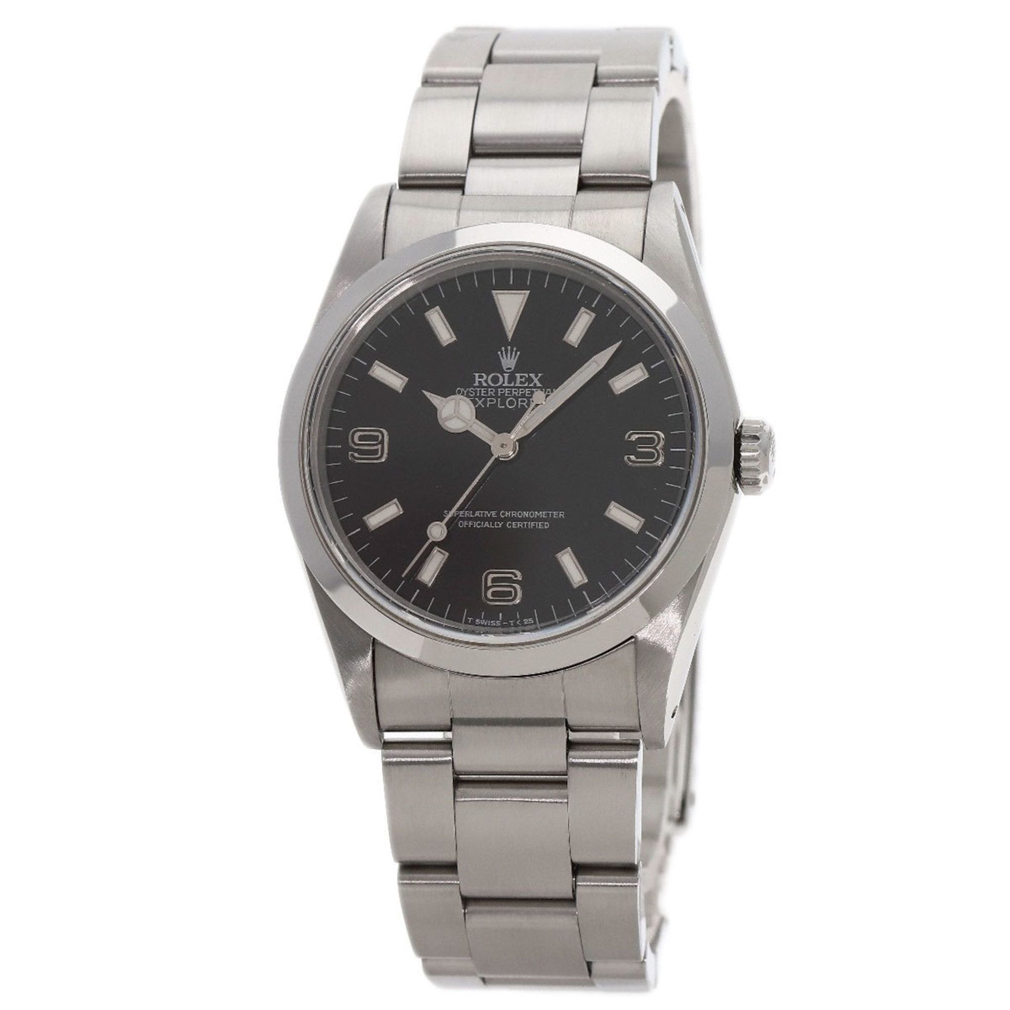 Rolex 14270 Explorer 1 Blackout Watch Stainless Steel SS Men's ROLEX