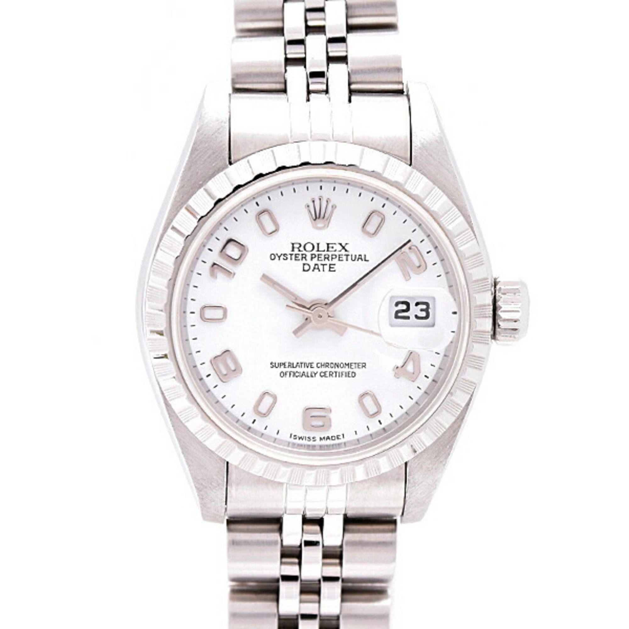 Rolex Watch Women's Oyster Perpetual Date Automatic D Series White Dial Stainless Steel SS ROLEX 792